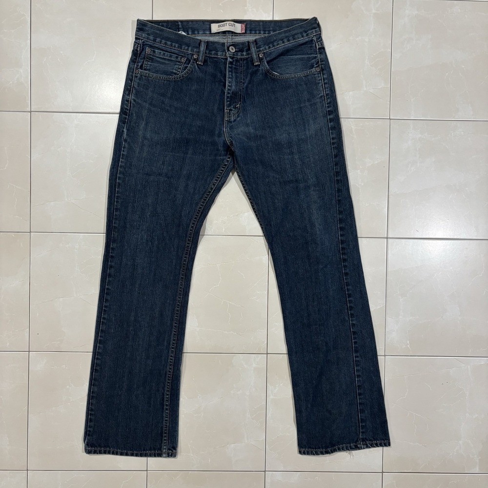 Vintage Levi's 527 Bootcut Jeans Men's 34x32 Western Rodeo Blue Dark Wash Y2K